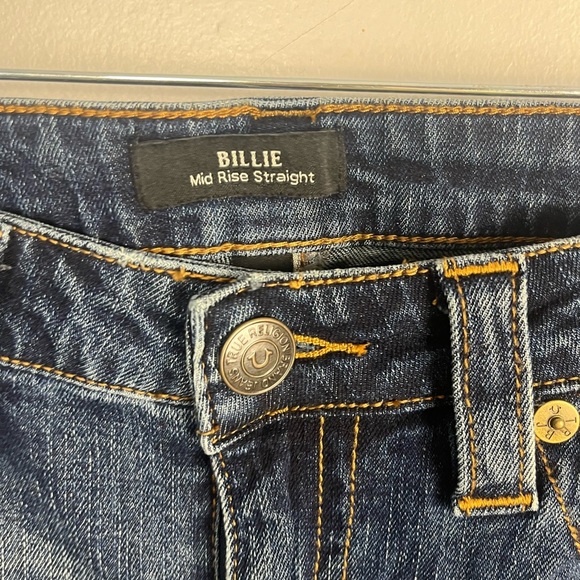 True Religion Billie Mid Rise Straight Jeans size 33 - Picture 2 of 8